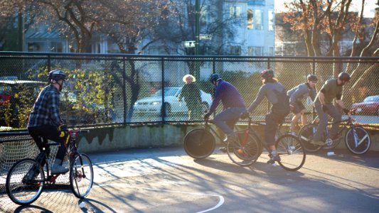 East Van Bike Polo Players