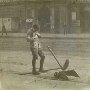 Young Street Cleaner Cleaning Streets