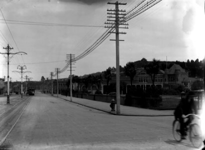 Tramsheds, Princes Street 1920s photo