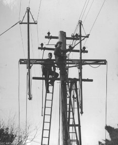 Port Chalmers Extra High Tension Line Repairs 1937