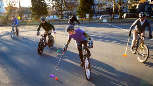 East Van Bike Polo Players