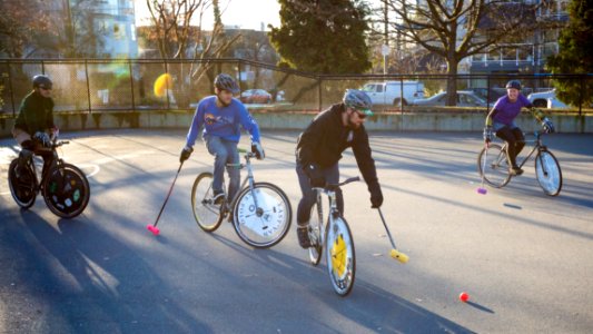 East Van Bike Polo Players