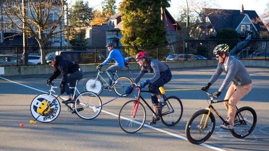 East Van Bike Polo Players