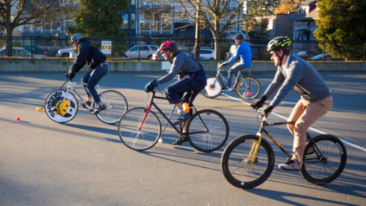 East Van Bike Polo Players