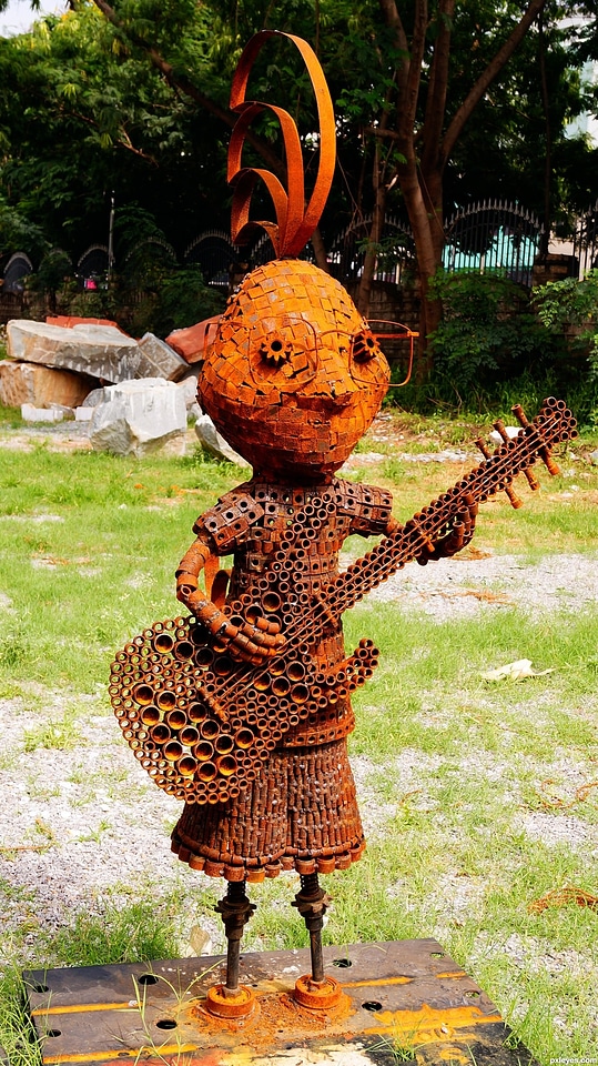 Art recycle guitar