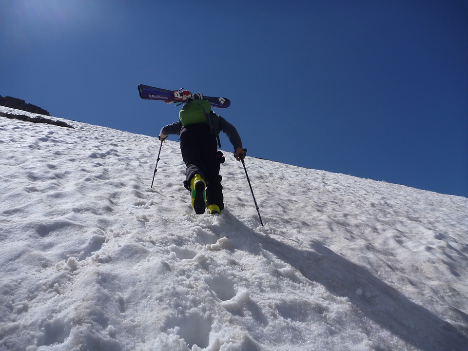 Ski snow mountainside