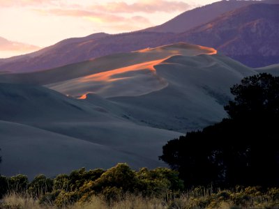 Dune with Sunset Alpenglow