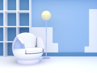 modern interior with round chair photo