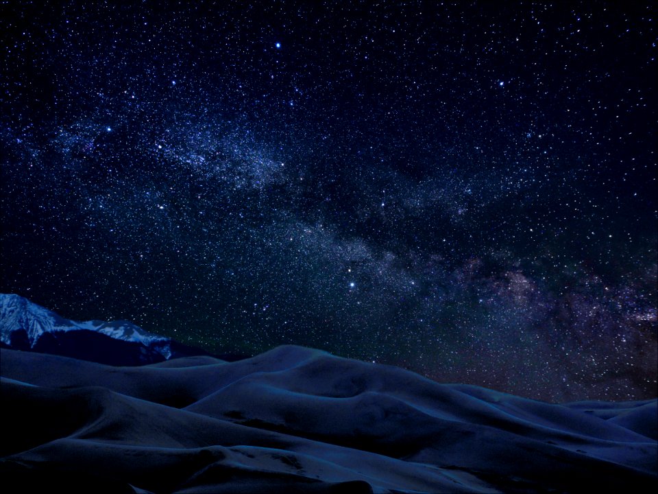 Milky Way Over Dunes photo