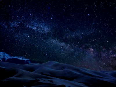 Milky Way Over Dunes photo