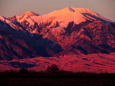 Alpenglow on Dunes and Mount Herard photo