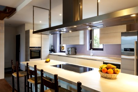 Beautiful modern loft, view of the kitchen photo