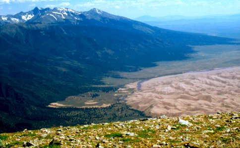 View of Dunefield and Blanca Peak from Mt. Herard, Great Sand Dunes National Park and Preserve photo