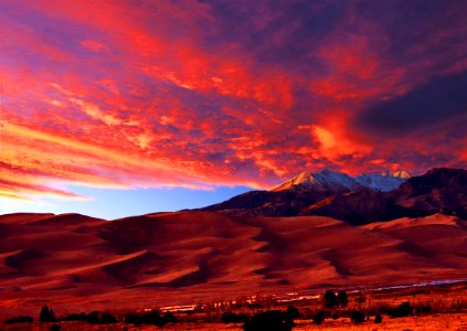 Brilliant Sky Over Dunes photo