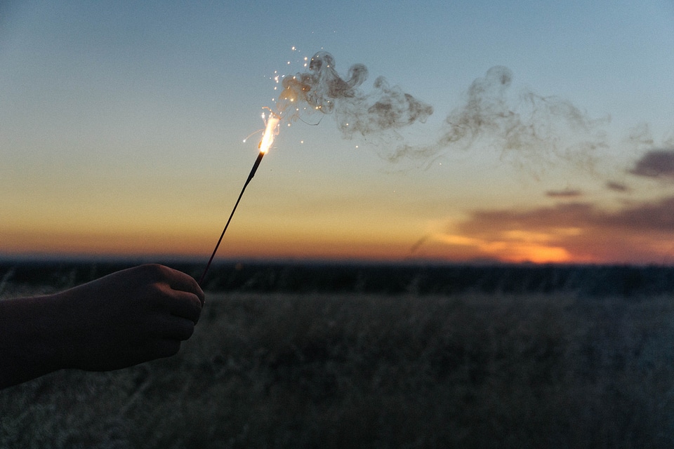 Smoke light celebration