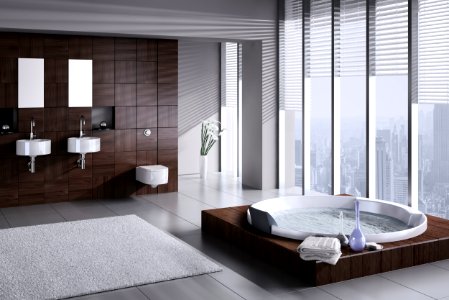 Exclusive Luxury Penthouse Bathroom Interior photo
