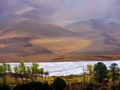 Rain on Dunes and Medano Creek, Spring