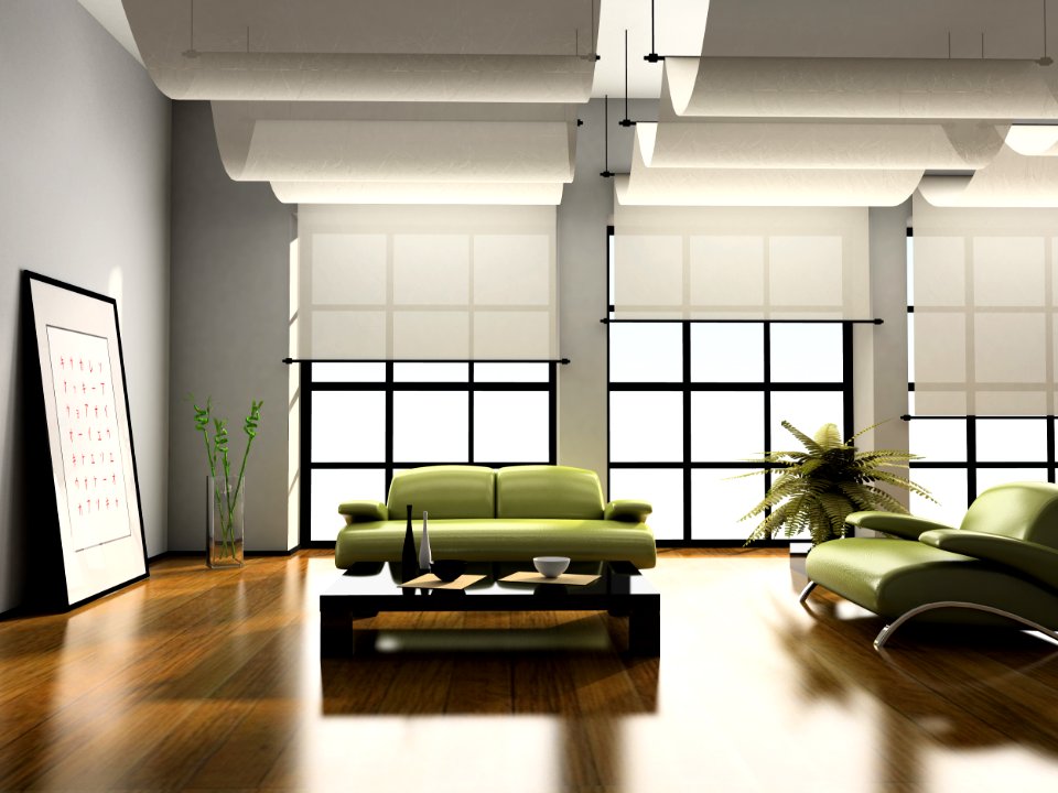Home interior 3D rendering