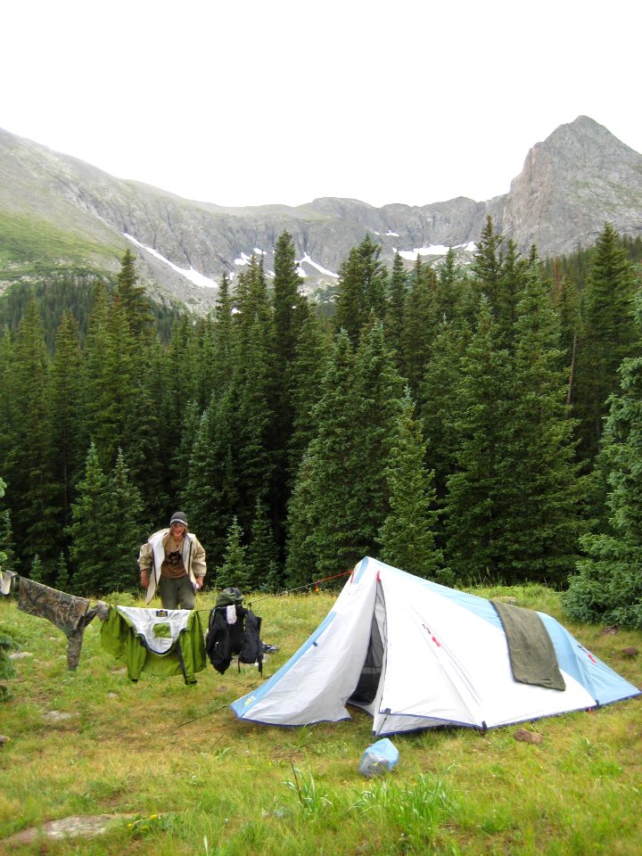 Backpacker with Tent, Great Sand Dunes National Preserve