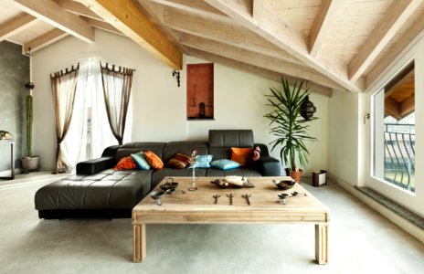 interior new loft, ethnic furniture, living room photo