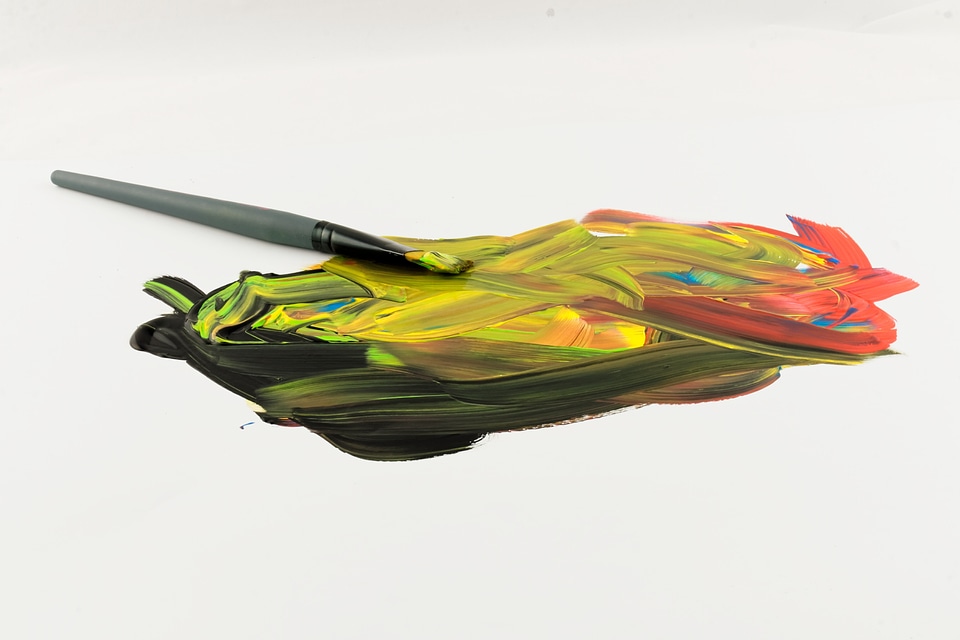 Dab drip acrylic paint