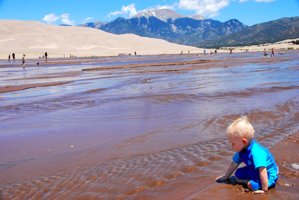 Toddler in Medano Creek