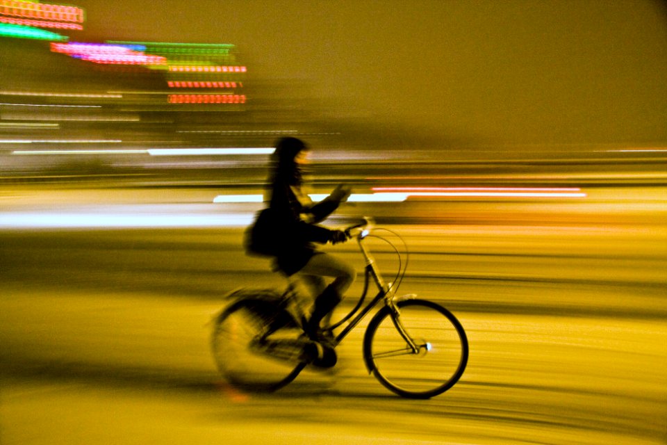 Snowstorm Upright - Cycling in Winter in Copenhagen photo