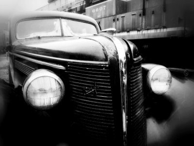 Buick 8 railroad inspection car