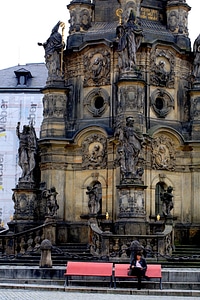 Woman sitting alone czech central europe