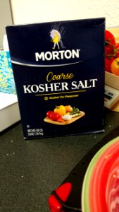 Kosher salt for making sauerkraut photo