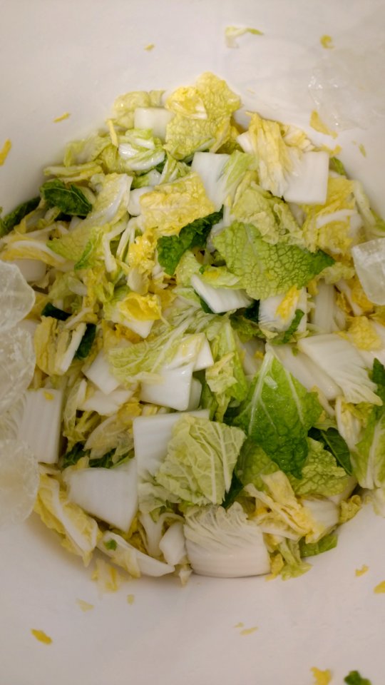 Salted kimchi cabbage