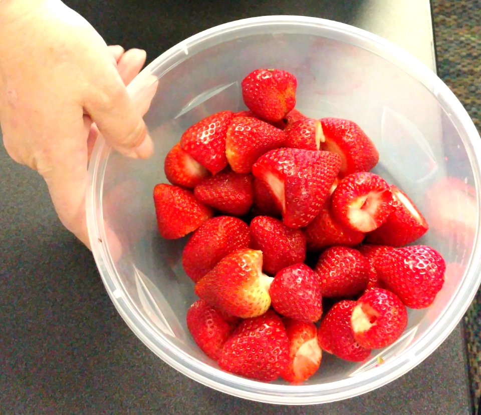 Fresh strawberries for jam