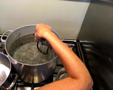 Boiling jam jars before filling them with jam