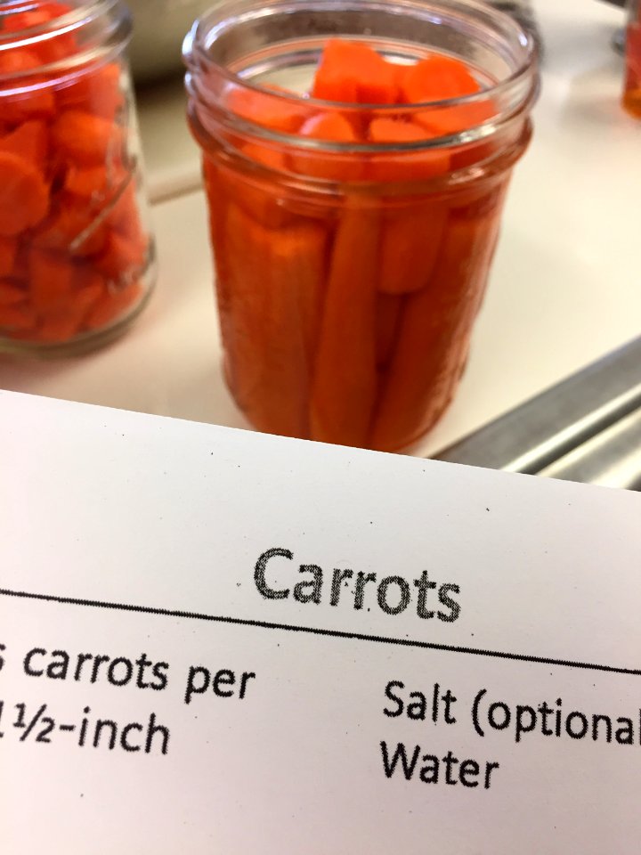 Pressure Canned Carrots