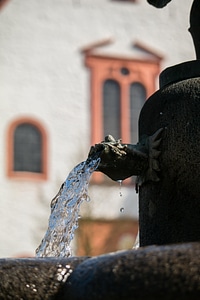 Flow fountain city water fountain photo