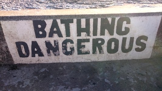 Bathing Dangerous Sign