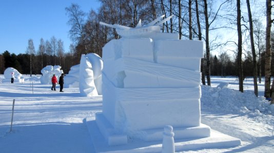 International Snow Sculpting Contest - Nallikari Oulu Finland photo