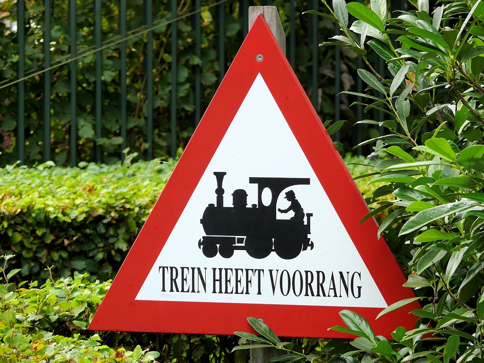 Warning sign train efteling