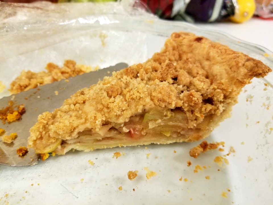 Slice of apple pie