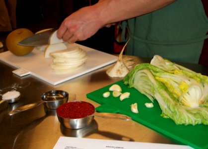 Prepping Ingredients for Kimchi 2
