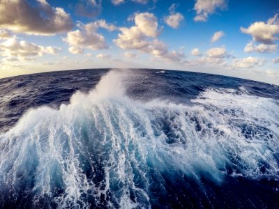 Rough seas prevented the ship from conducting operations photo