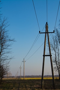 Energy power lines strommast photo