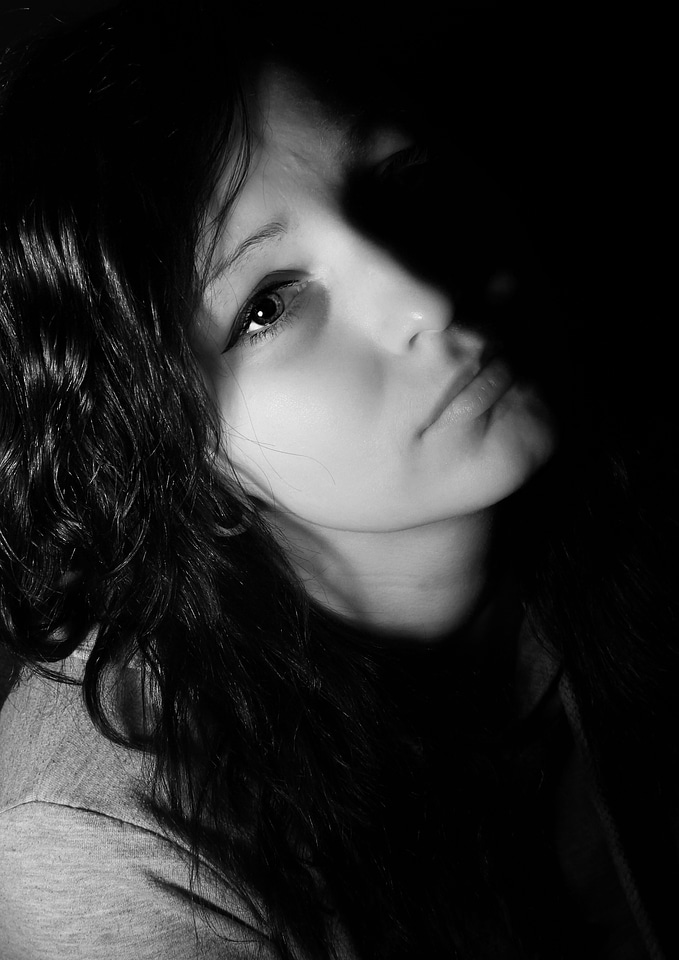 Lips young portrait