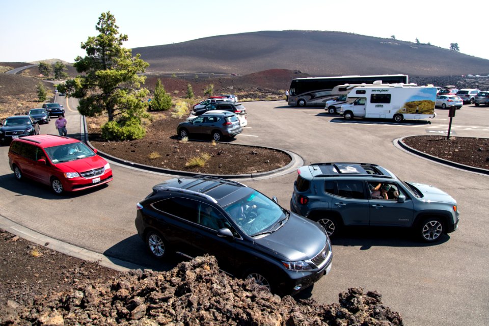 Eclipse weekend in Craters of the Moon - Spatter Cones parking area