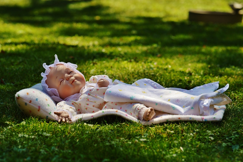 Peaceful cute infant