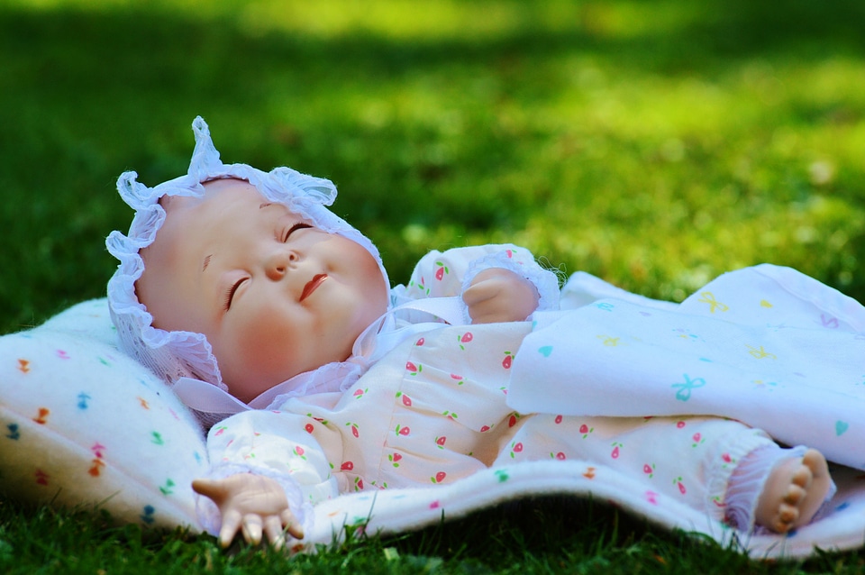 Peaceful cute infant