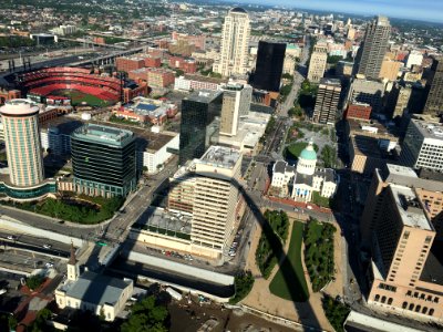 View of Downtown St. Louis from the Arch