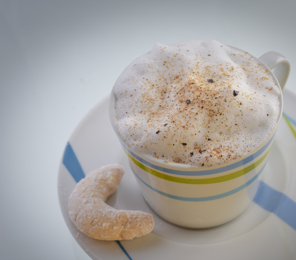Cappuccino coffee foam drink
