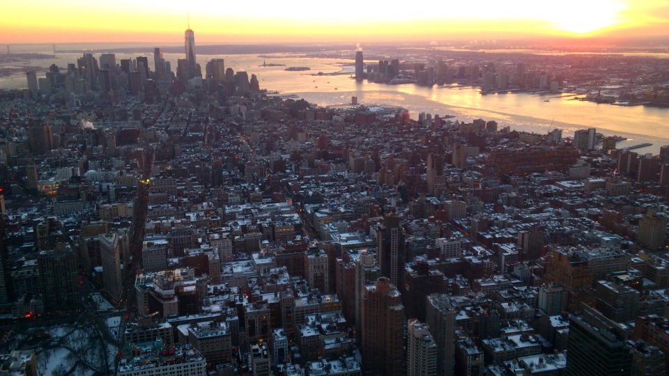 Empire State Building mot Hoboken photo