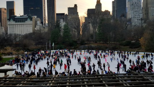 Ice skating in central park photo